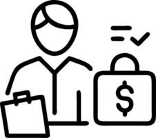 Travel consultant reviewing financial reports in candid setting Set A vector