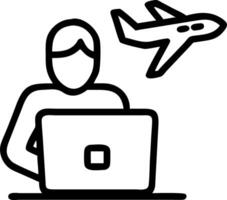 Travel consultant planning itineraries on soft abstract background Set A vector