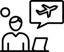 Travel agent discussing trip costs with clients in a candid office environment Set A vector