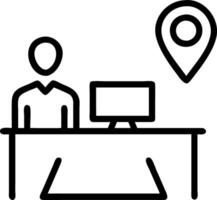 Transportation coordinator evaluating travel logistics on plain background Set A vector