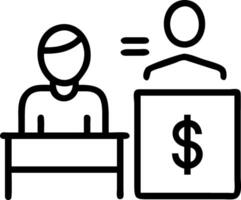 Transportation manager evaluating transport costs on plain background Set A vector