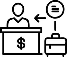 Tour guide calculating trip costs on plain background Set A vector