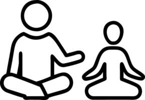 Therapist guiding client through meditation in office setting Set A vector