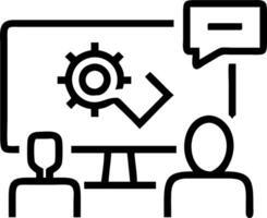 Technicians monitoring industrial processes on large screens Set A vector