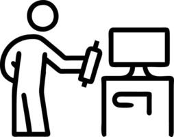 Technician repairing electronic devices for reuse Set 5 vector