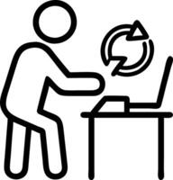 Technician repairing electronic devices for reuse Set 6 vector
