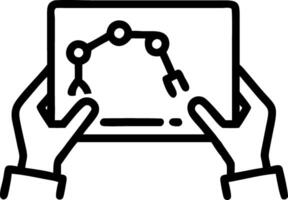 Technician programming energy efficient robotics Set A vector