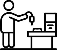 Technician programming CNC machine Set 6 vector