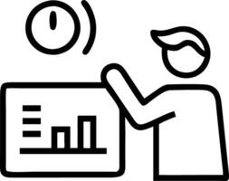Technician monitoring emissions on digital dashboard Set A vector
