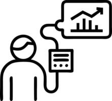 Technician monitoring emissions with digital tools Set A vector