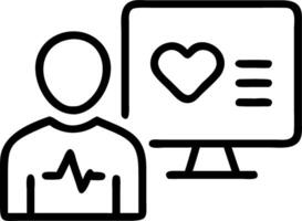 Technician monitoring patient vitals on digital dashboard Set A vector