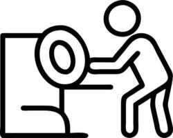 Technician adjusting MRI scanner for advanced imaging Set A vector