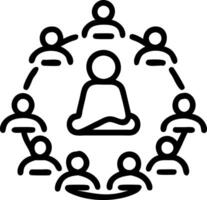 Team practicing group meditation Set 7 vector