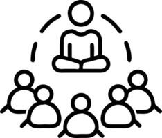 Team practicing group meditation Set A2 vector