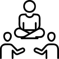 Team participating in a mindfulness workshop Set A vector