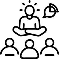 Team participating in a mindfulness workshop Set A3 vector