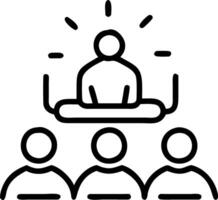 Team participating in a mindfulness workshop Set A4 vector