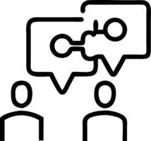 Team members discussing puzzle strategy with soft abstract digital art background copy space on right Set 2 vector