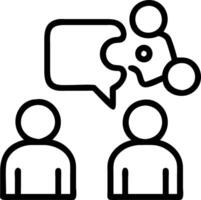Team members discussing puzzle strategy with soft abstract digital art background copy space on right vector