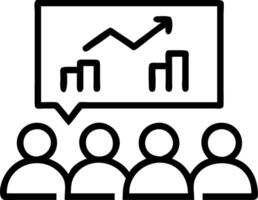 Team meeting with excessive data charts Set A vector