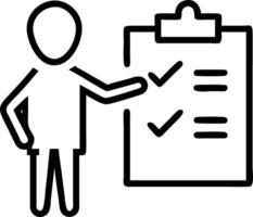 Team leader assigning tasks with project management tool vector