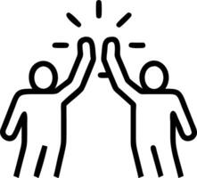 Team celebrating financial milestone with a high five Set A2 vector