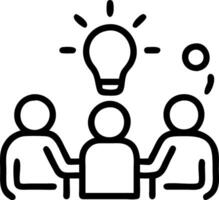 Team brainstorming in modern office with coffee copy space on left Set A vector