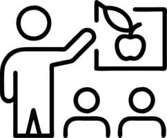 Teacher leading class on importance of food security Set A vector