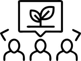 Sustainable HR practices team implementing green policies with space for text Set A vector