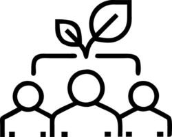 Sustainable HR practices team implementing green policies with space for text Set A2 vector