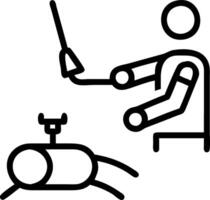 Surgeon operating with AI assistance Set 8 vector