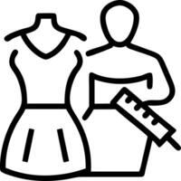Sustainable fashion designer working on eco friendly garments in studio with ample copy space Set A vector