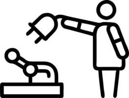 Surgeon operating with AI assistance Set 6 vector
