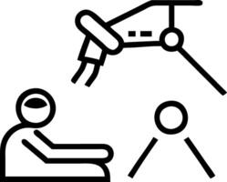 Surgeon operating with AI assistance Set 4 vector