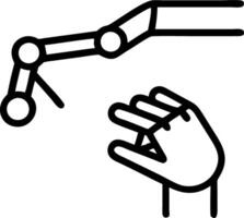 Surgeon operating with AI assistance Set 5 vector