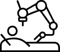 Surgeon operating with AI assistance Set 7 vector