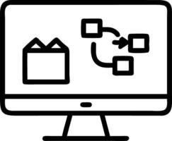 Supply chain manager reviewing logistics software Set A vector