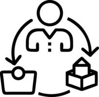 Supply chain manager optimizing distribution for reduced food waste Set A vector