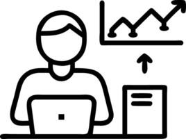 Supply chain analyst using data visualization tools Set A vector