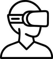 Student using VR headset in classroom with copy space Set A vector
