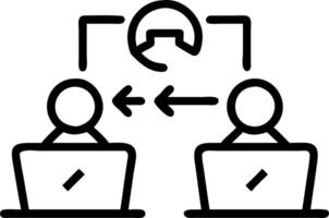 Startup team using collaborative software soft abstract background copy space on left vector