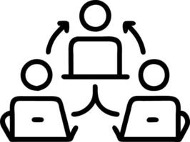Startup team collaborating on laptops in co working space soft abstract background copy space below Set 2 vector