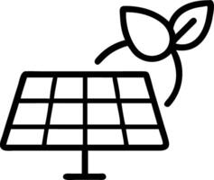 Solar Panel and Leaf Icon Set A vector