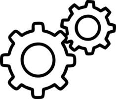 Silhouetted gears interlocking on plain background with copy space Set A vector