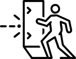 Silhouette stepping into a digital portal with abstract light effects Set A vector