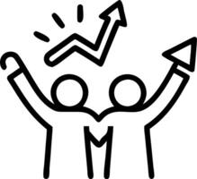Sales team celebrating reaching sustainability targets Set A vector