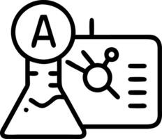 Researcher analyzing results from AI driven test in lab Set A vector