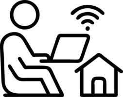 Remote workers using eco friendly tools in a home office with copy space Set A3 vector