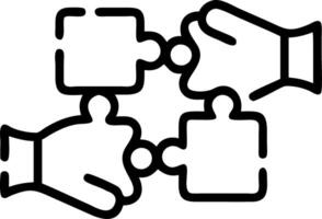 Reality macro of hands fitting puzzle pieces together with natural lighting emphasizing unity and teamwork copy space on right. Set A vector