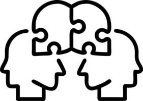 Reality close up of team members faces showing concentration while solving a puzzle capturing emotions and teamwork copy space on top. Set A vector